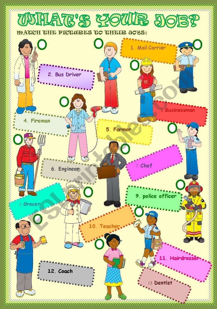 WHATÂ´S YOUR JOB? worksheet
