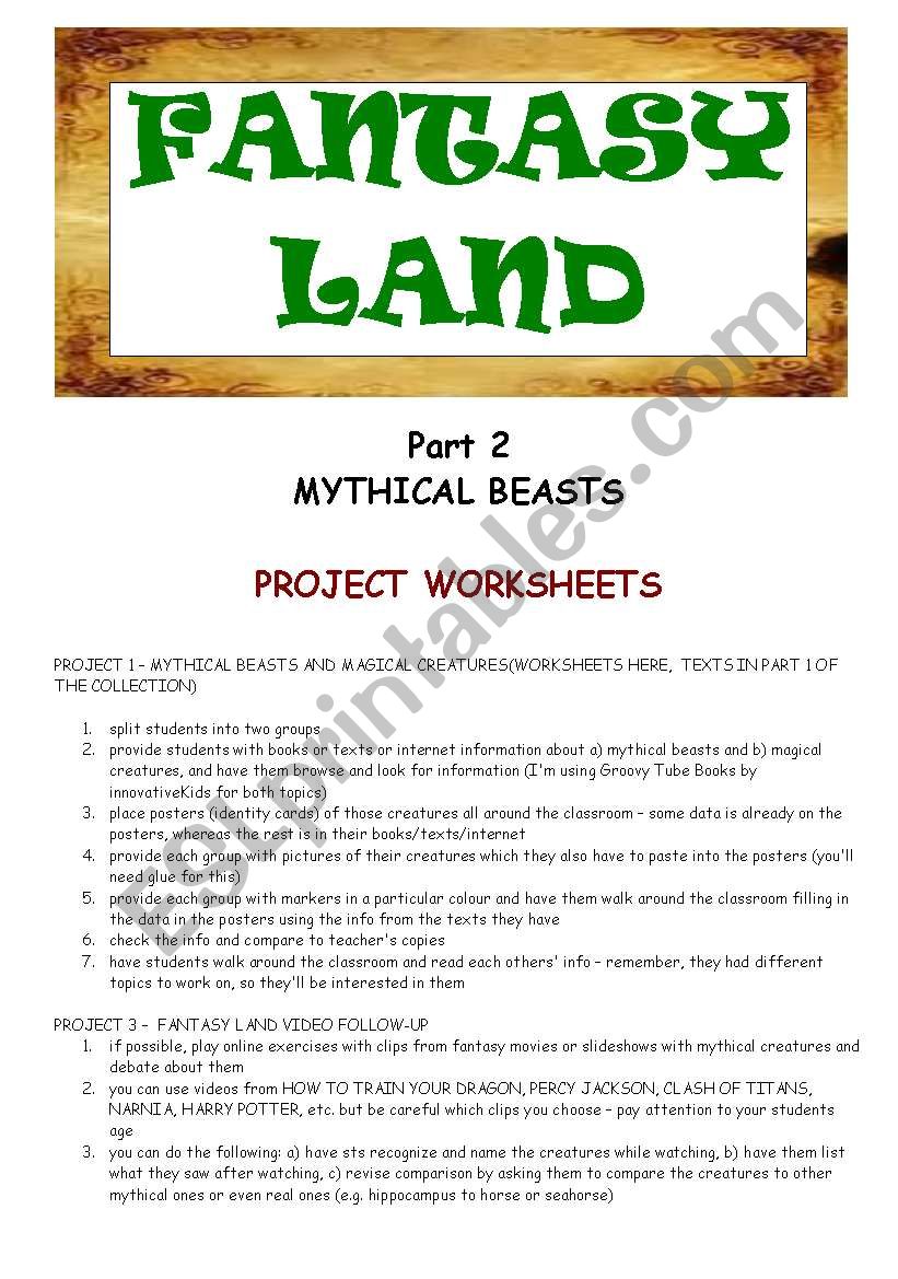 FANTASY LAND - MYTHICAL BEASTS - PART 2