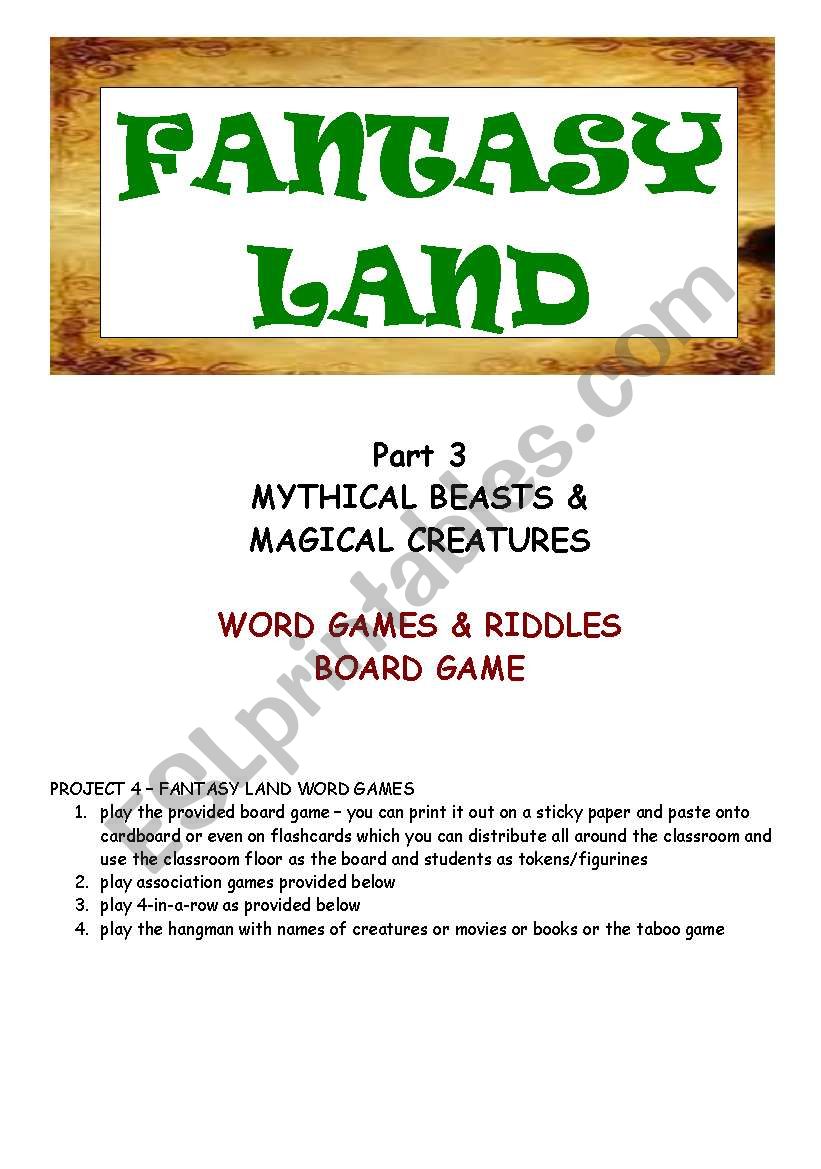 FANTASY LAND - GAMES - PART THREE