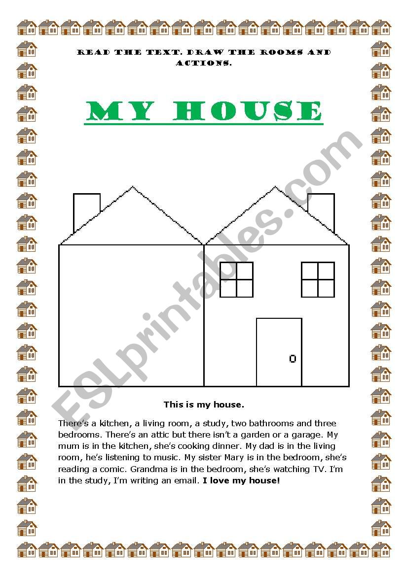 My house worksheet