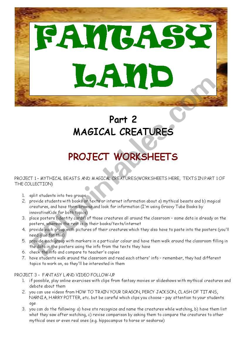 FANTASY LAND - MAGICAL CREATURES - PART 2