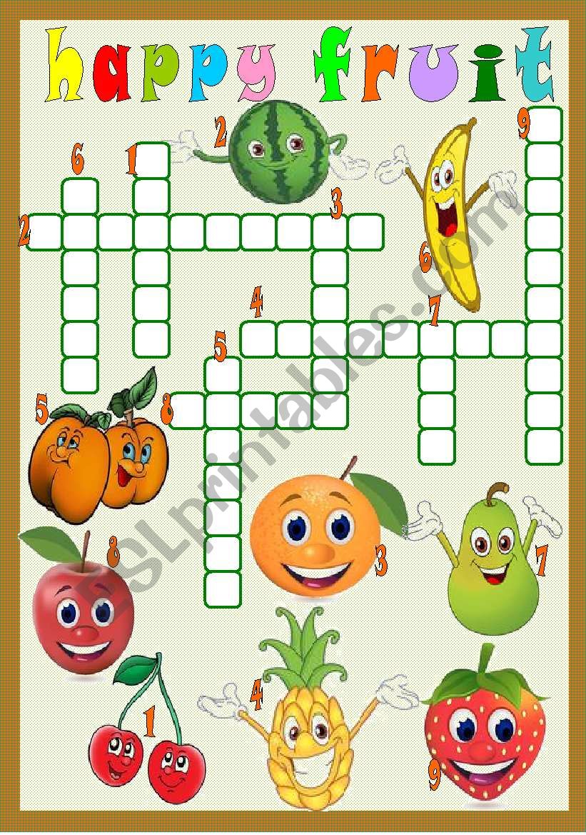 happy fruit worksheet