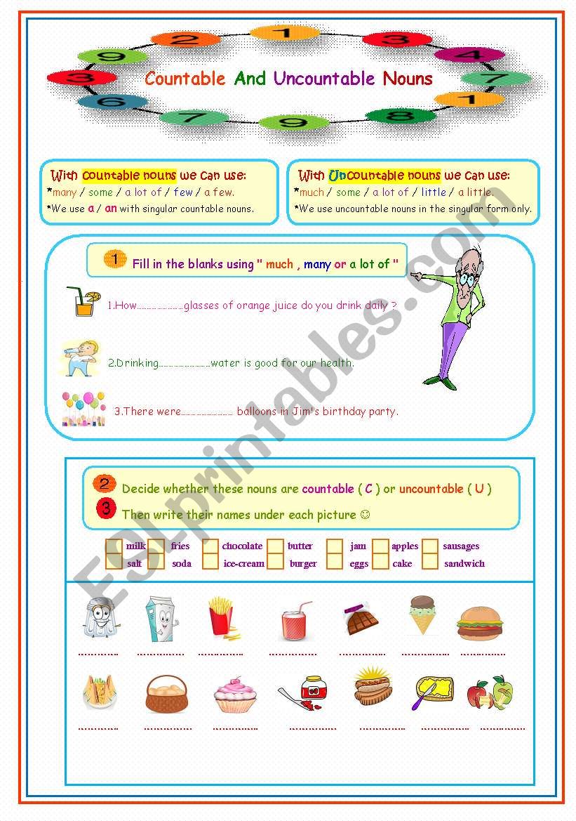 countable & uncountable nouns 2