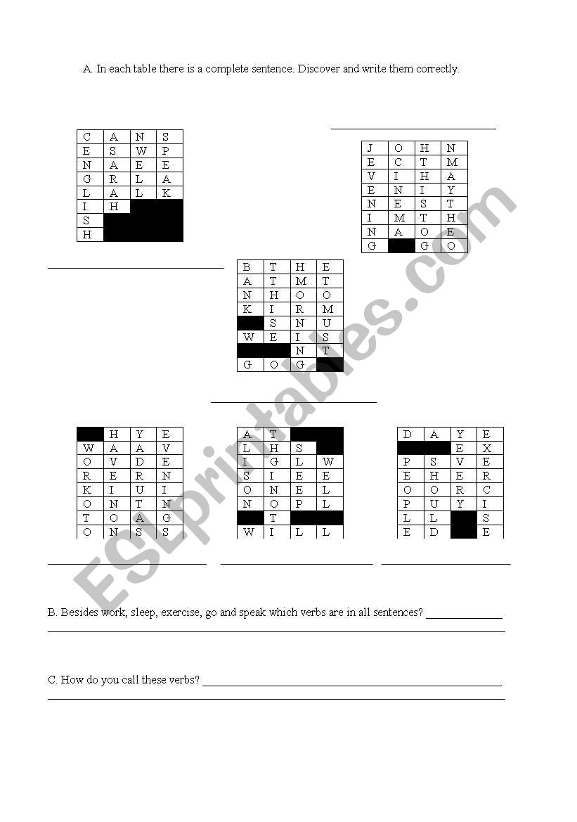 Modal Verbs - exercises worksheet