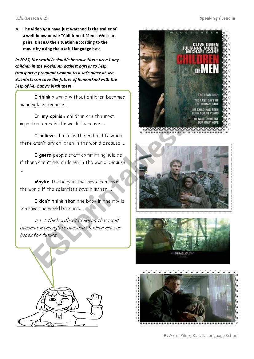 children of men / Speaking worksheet