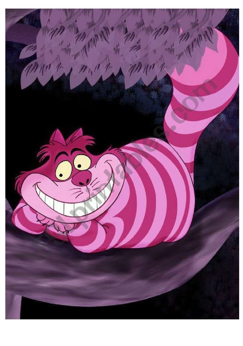 Cheshire Cat - lovely puzzle!!! (READ THE INSTRUCTIONS) - clothes vocabulary