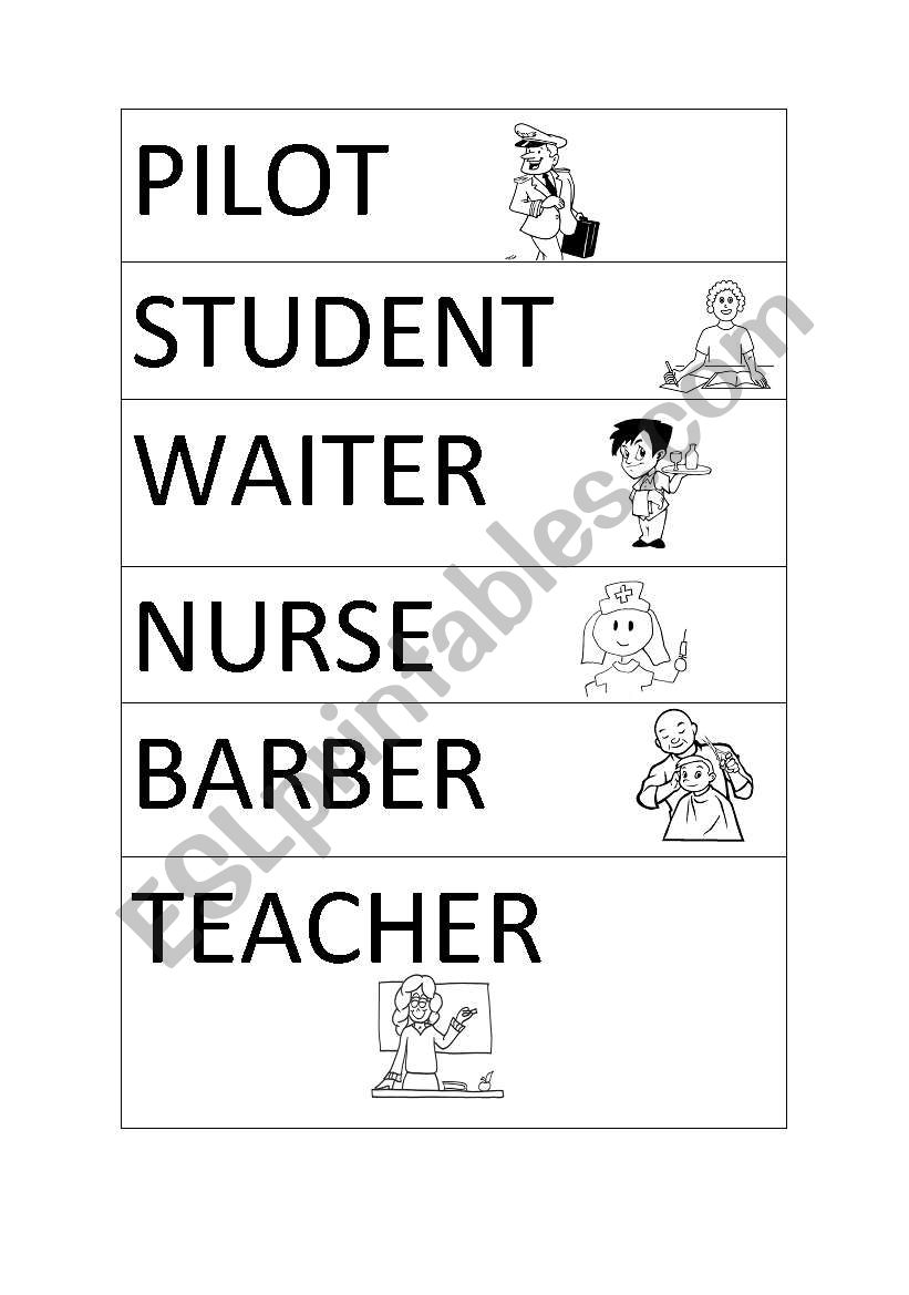 Occupations worksheet