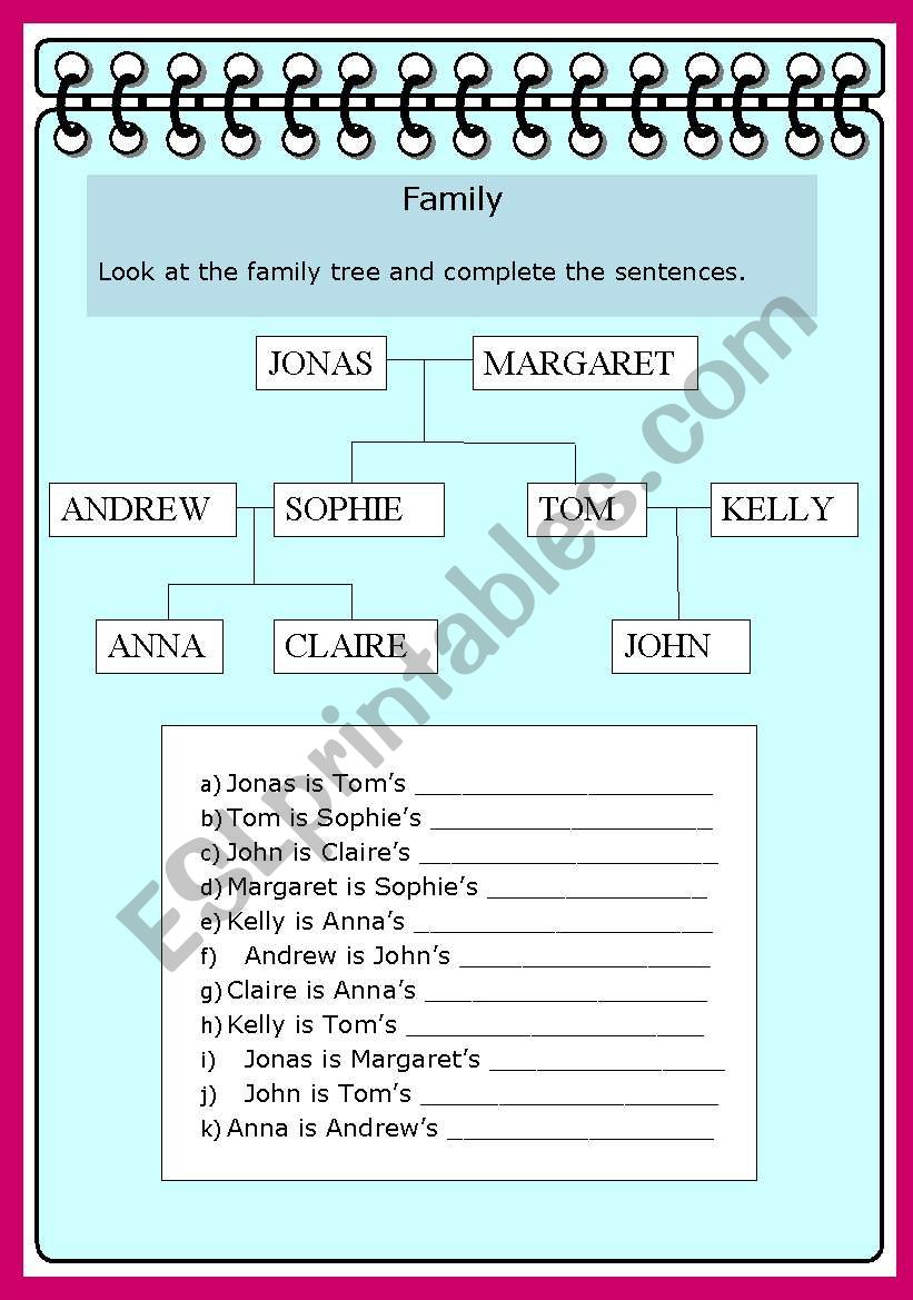 family worksheet