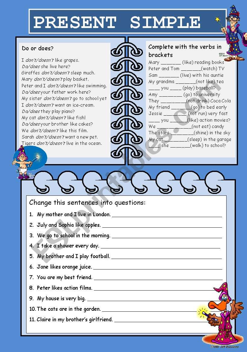 Present Simple worksheet