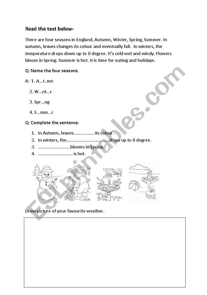 Weather Worksheet worksheet