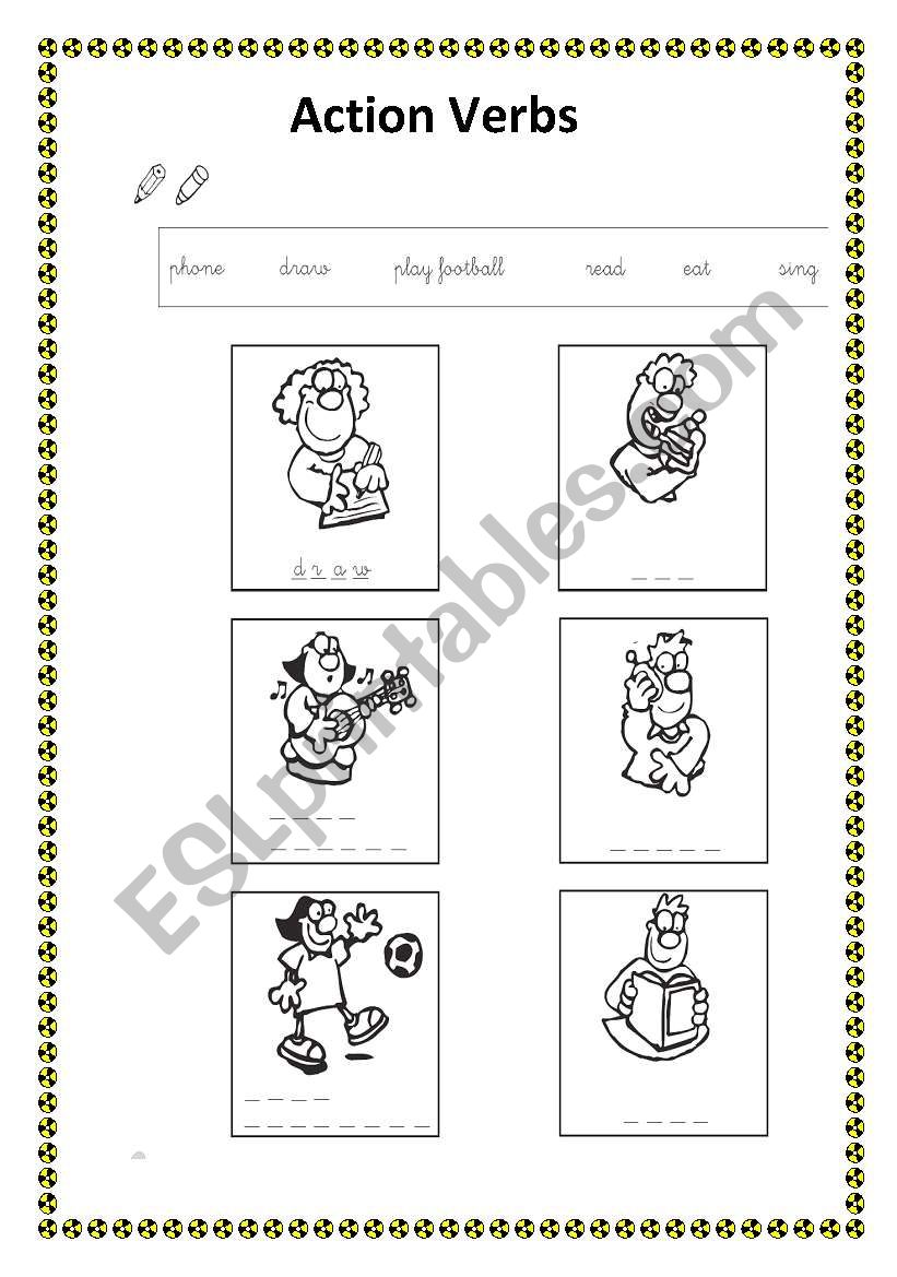 Action Verbs worksheet