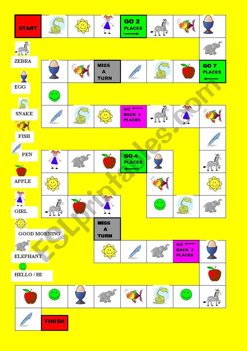 Nouns - game  worksheet