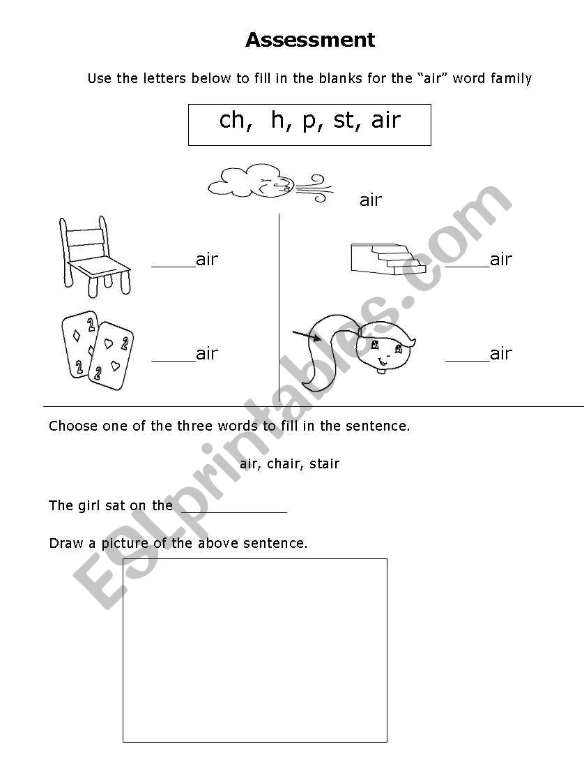 Phonics worksheet