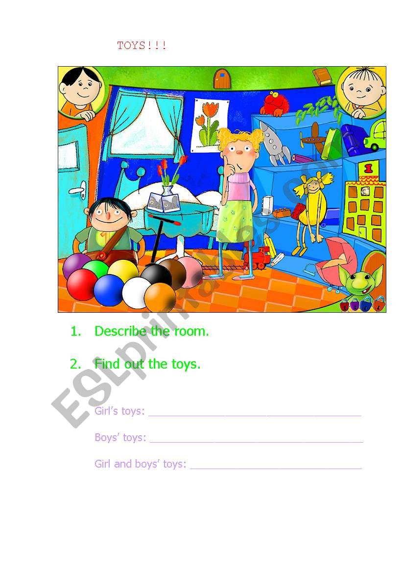 TOYS worksheet