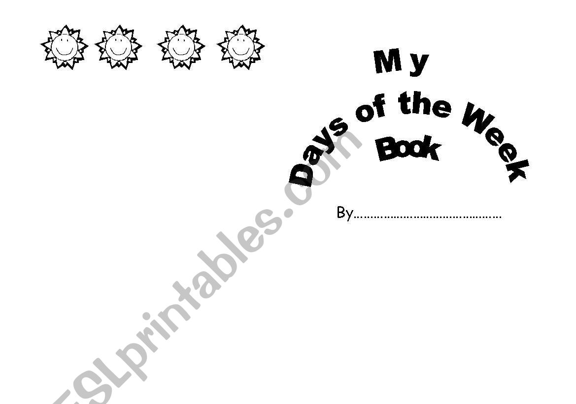 My Days of the Week Book worksheet