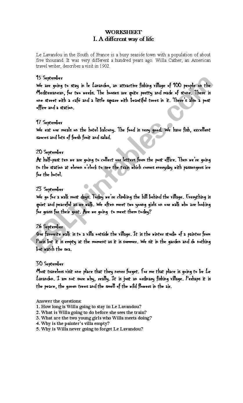 reading time! worksheet