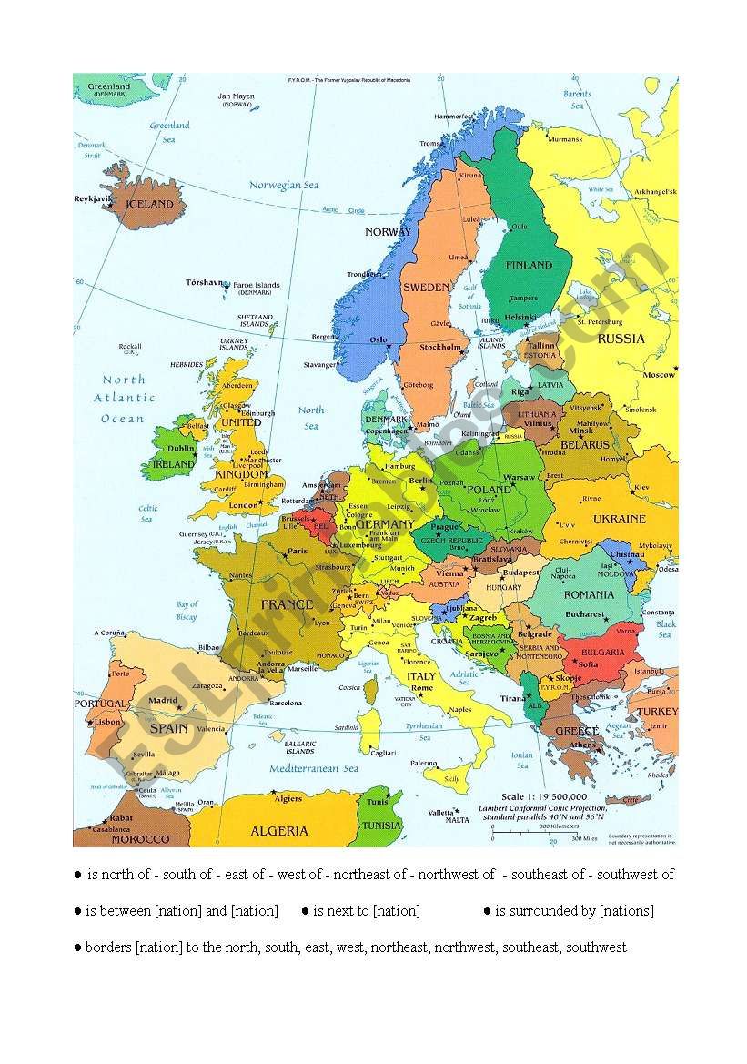 Nation location worksheet