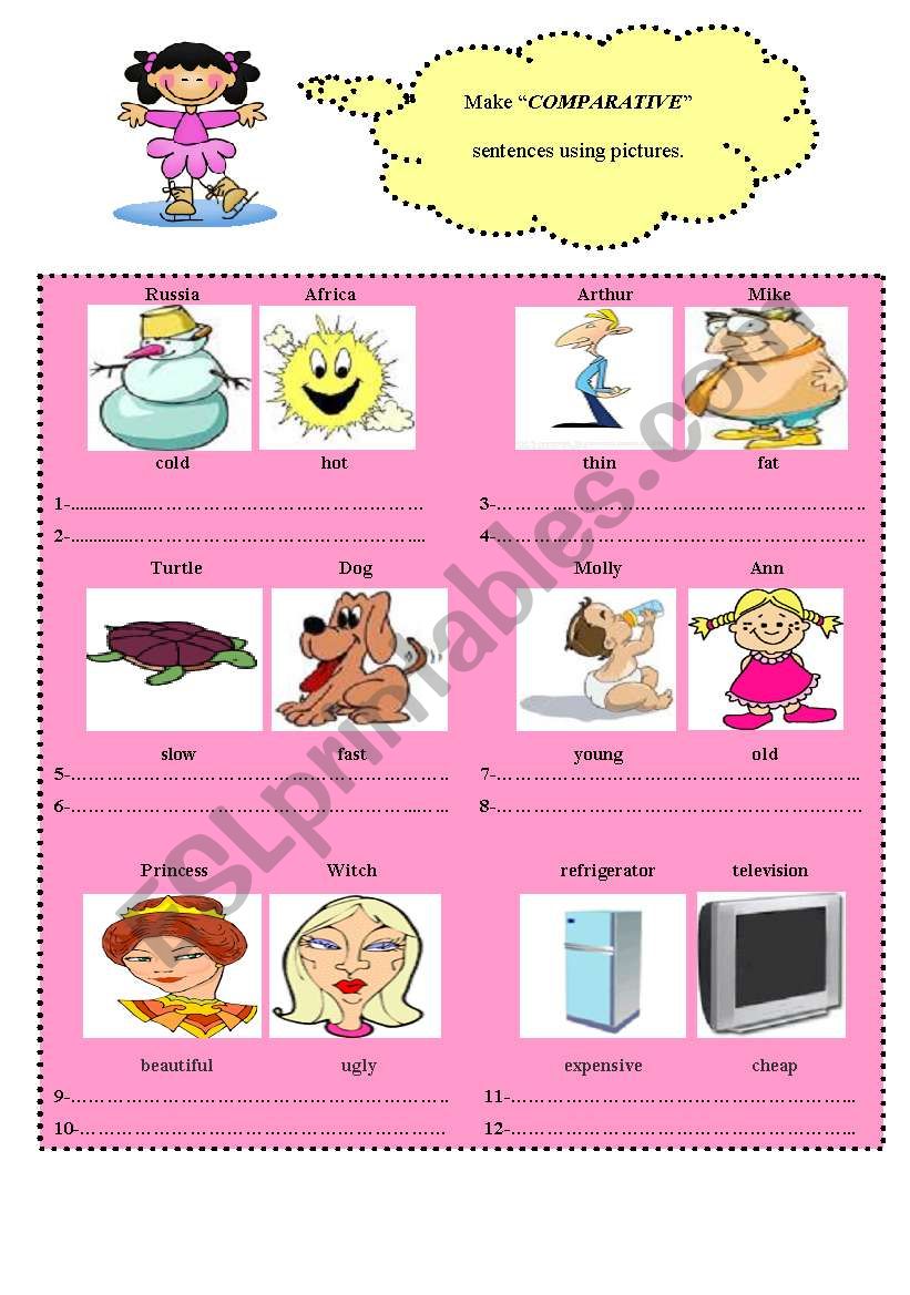 Comparative worksheet