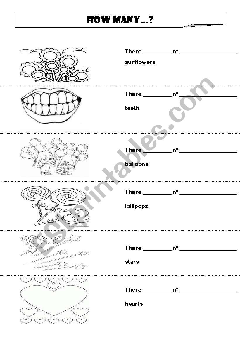 How many? worksheet