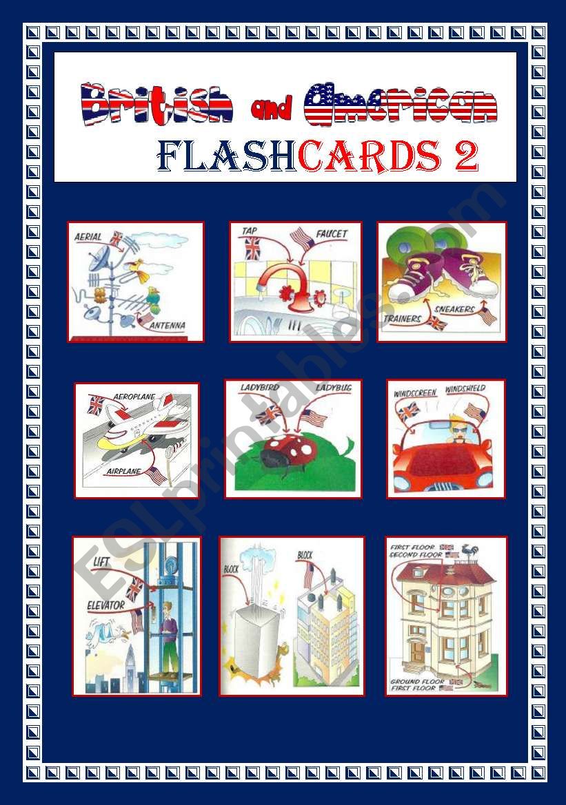 ENGLISH AND AMERICAN FLASHCARDS 2