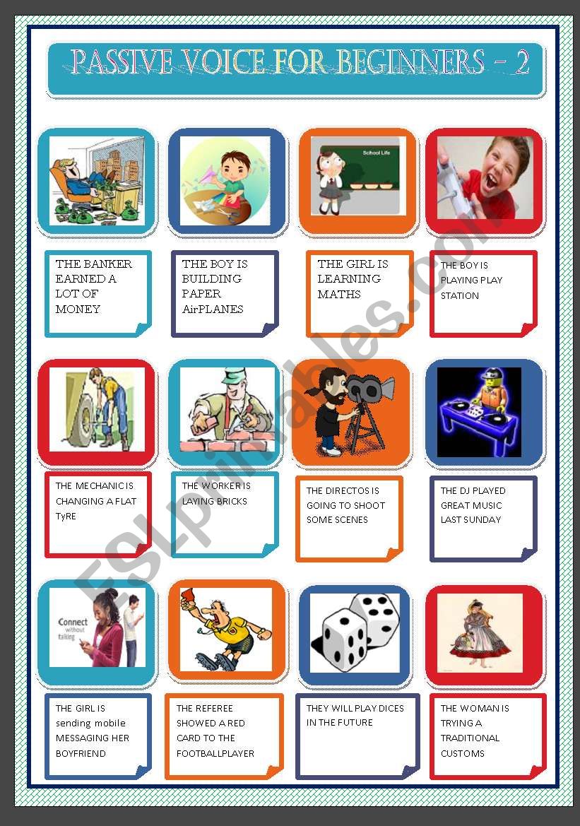 PASSIVE VOICE FOR BEGINNERS 2 worksheet