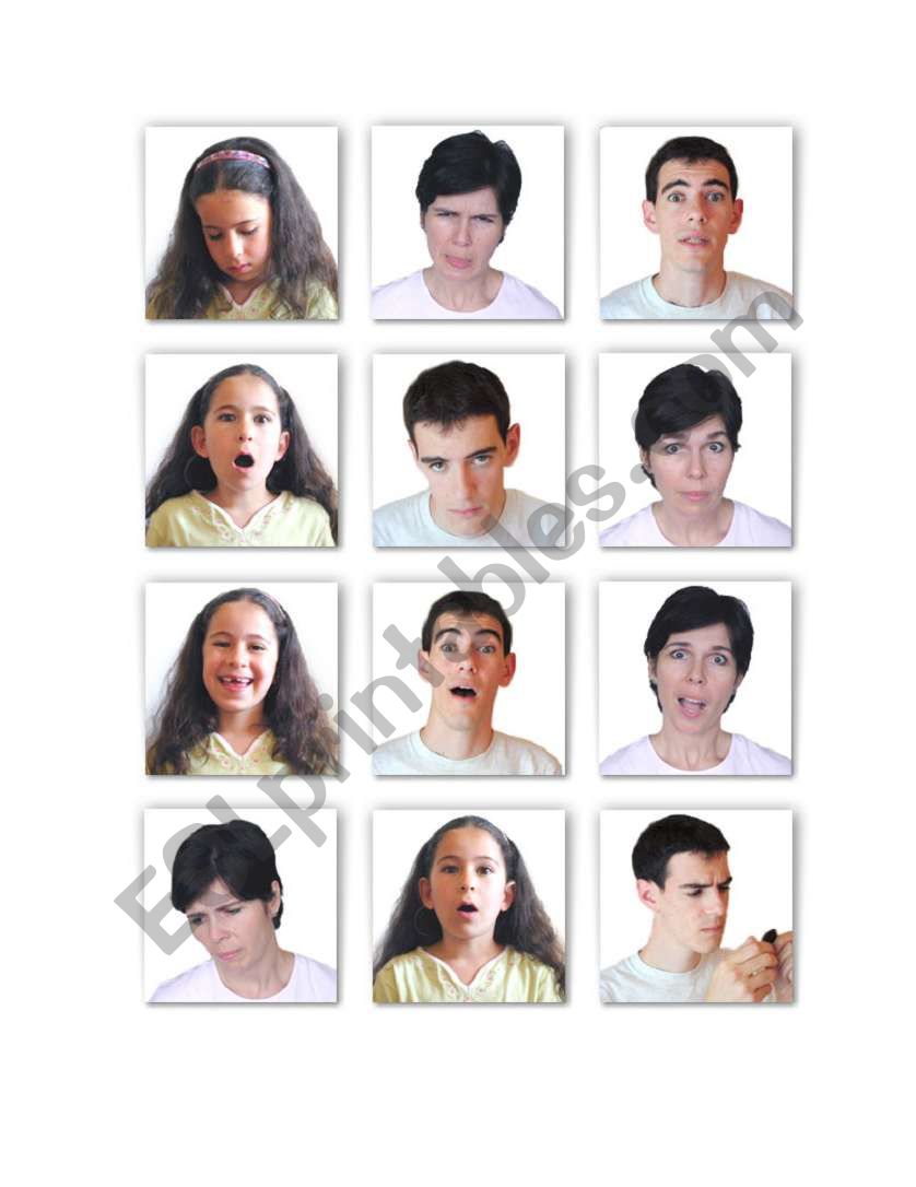 Feeling cards worksheet