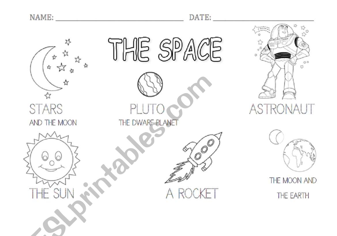 THE SPACE worksheet