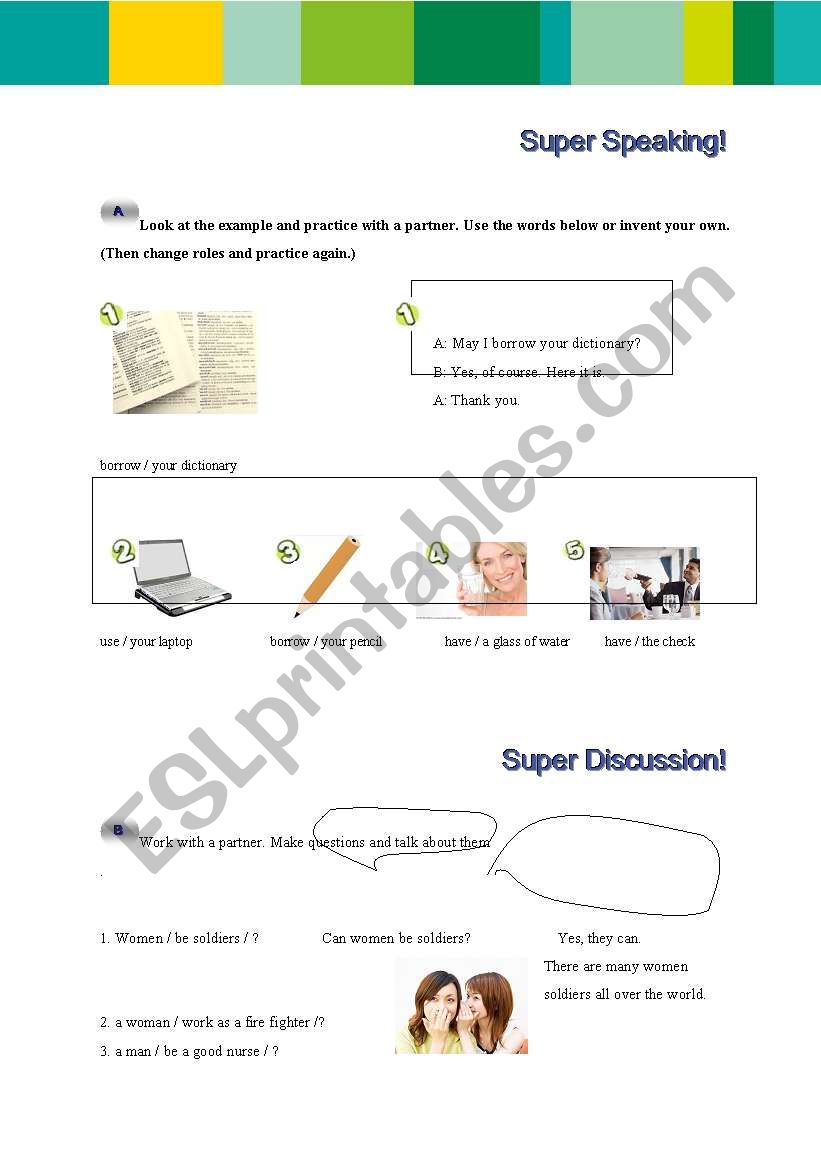 Grammar for Super Speaking worksheet