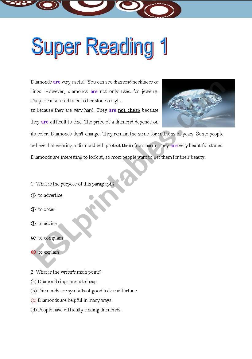 Super Reading Series 2 worksheet