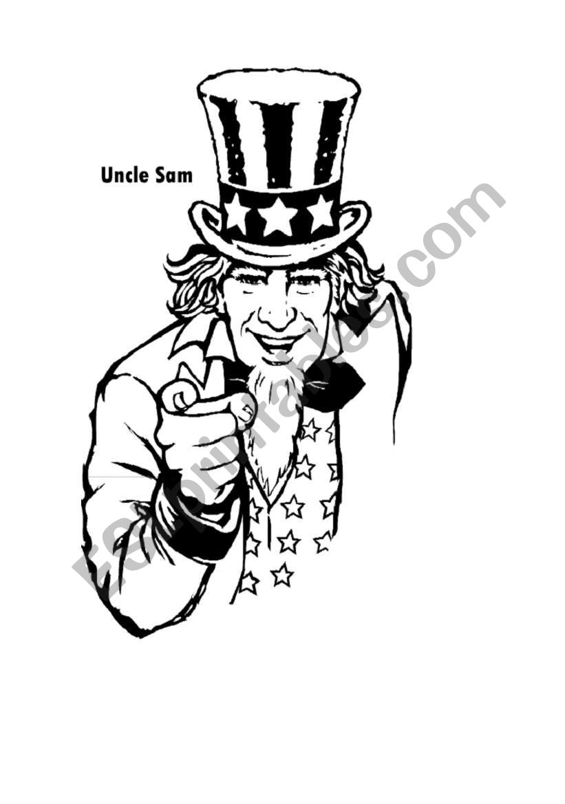 Symbols of USA worksheet