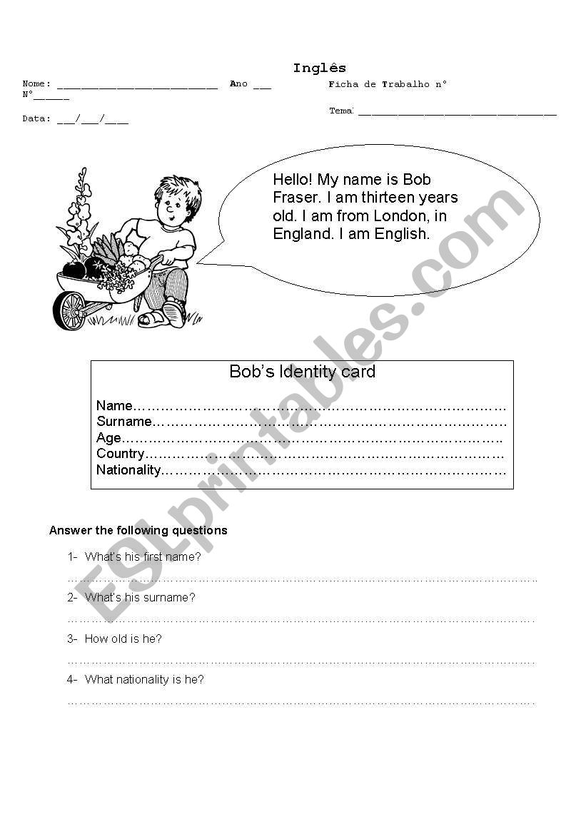 Verb To Be worksheet