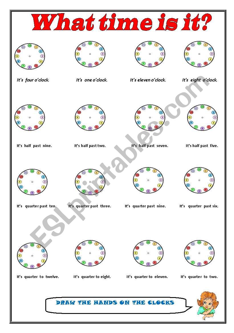 WHAT IS THE TIME? worksheet