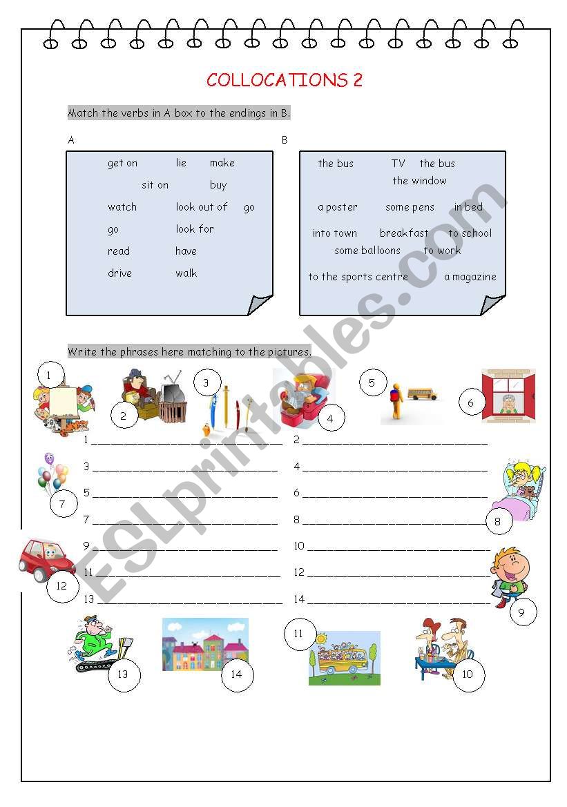 Collocations2 worksheet