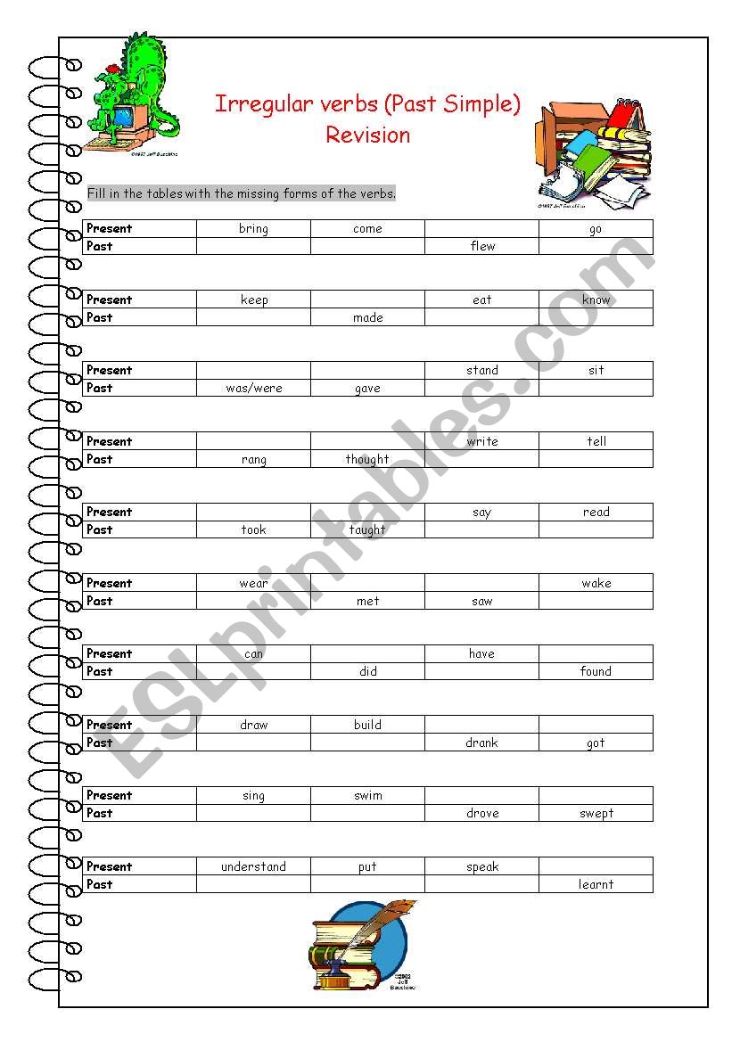 Irregular Verbs (Past Simple) worksheet