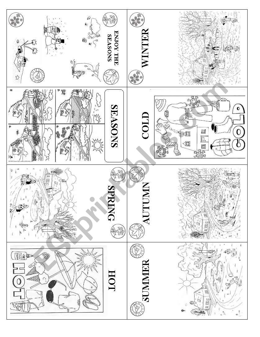 *** SEASONS MINIBOOK *** worksheet