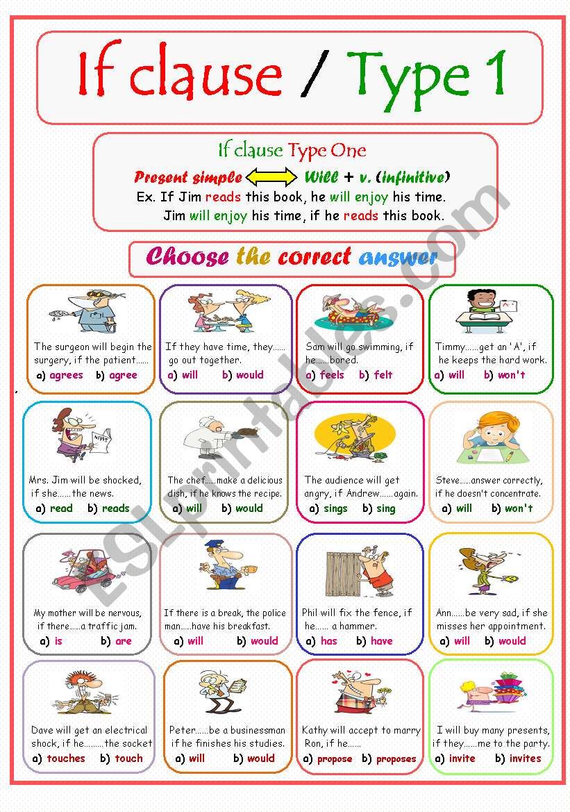 If clause .. Type 1 worksheet