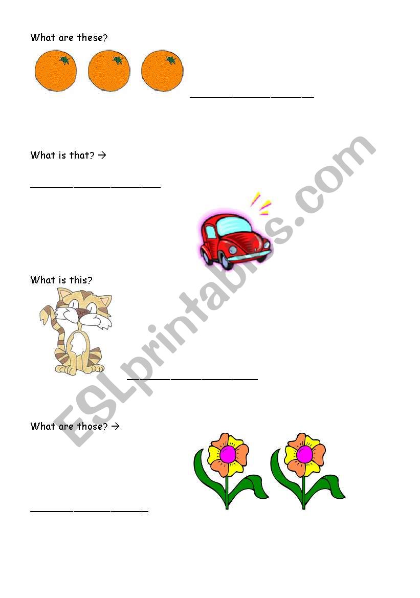 Demonstratives worksheet