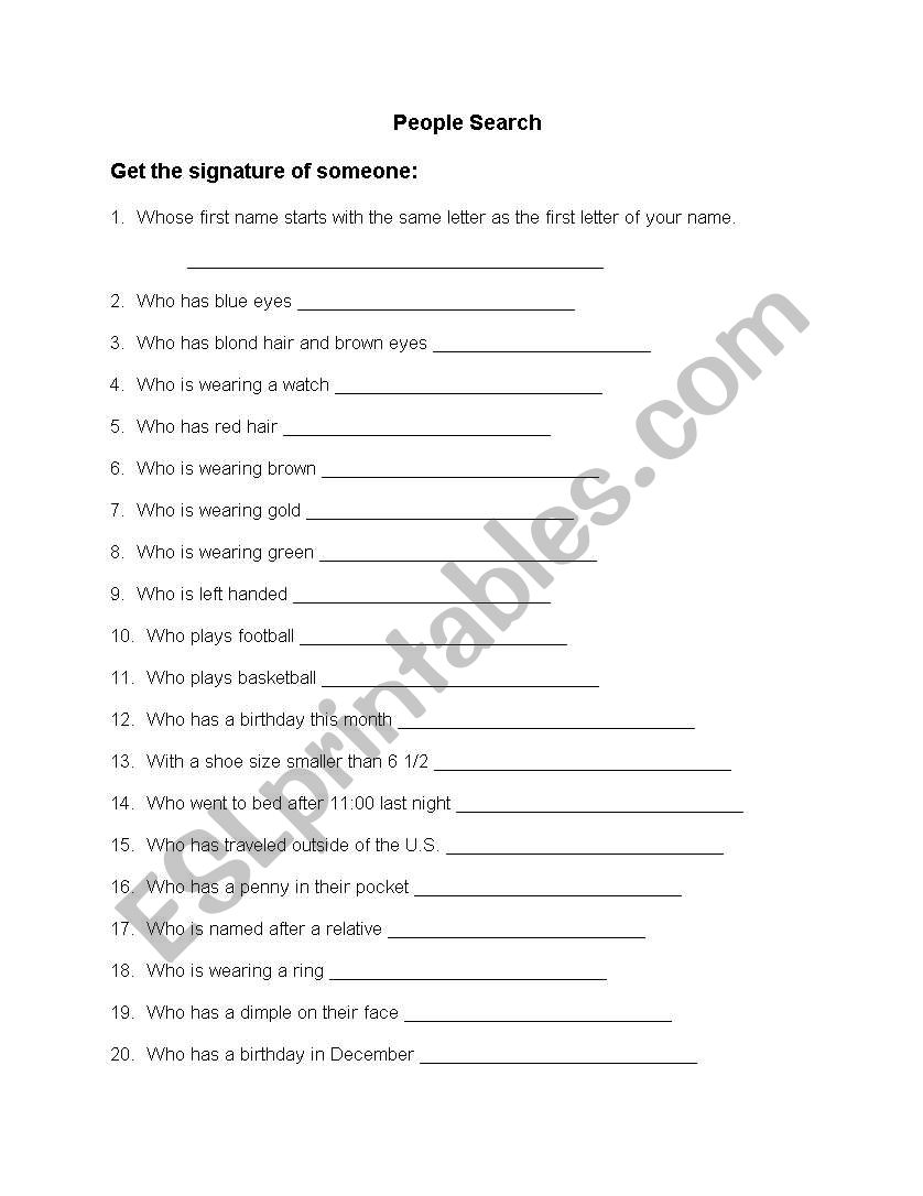 Beginning of the year people search