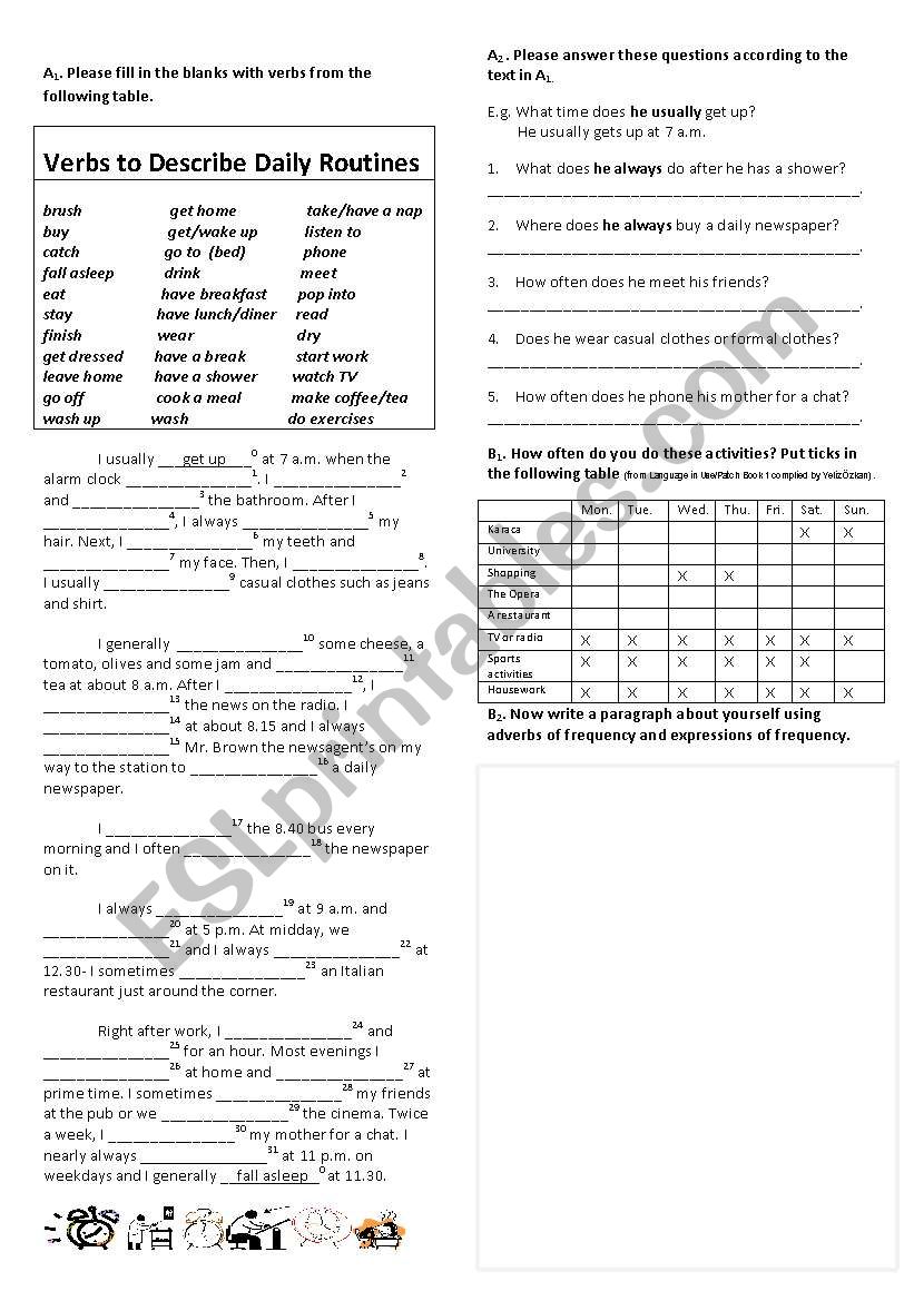 verbs to talk about daily routines