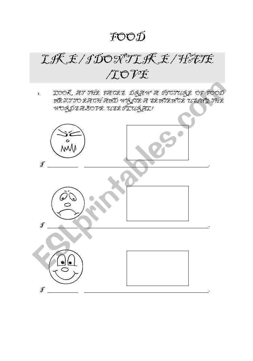Food - like, love, donīt like, hate Food - like, love, donīt like, hate