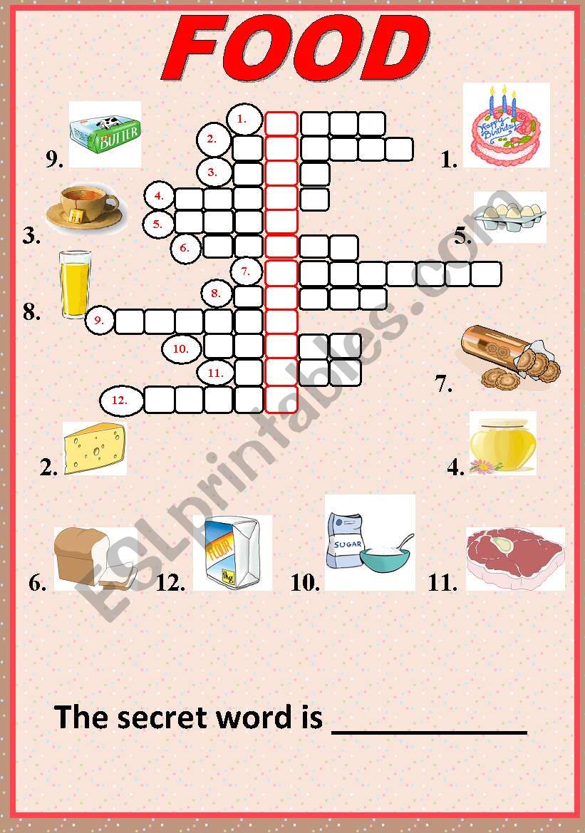 Food worksheet