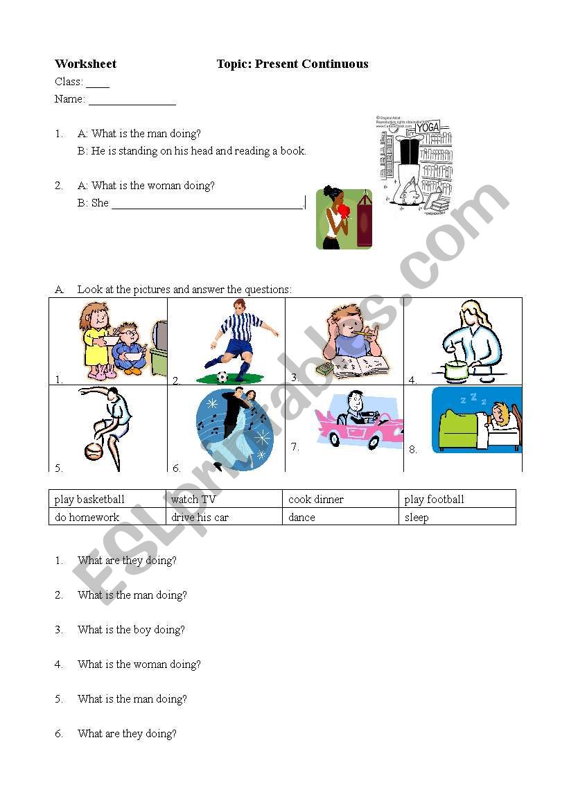 What are they doing? worksheet