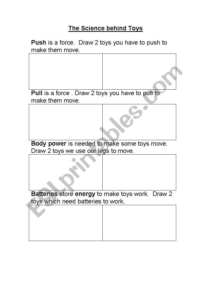 the science behind toys worksheet