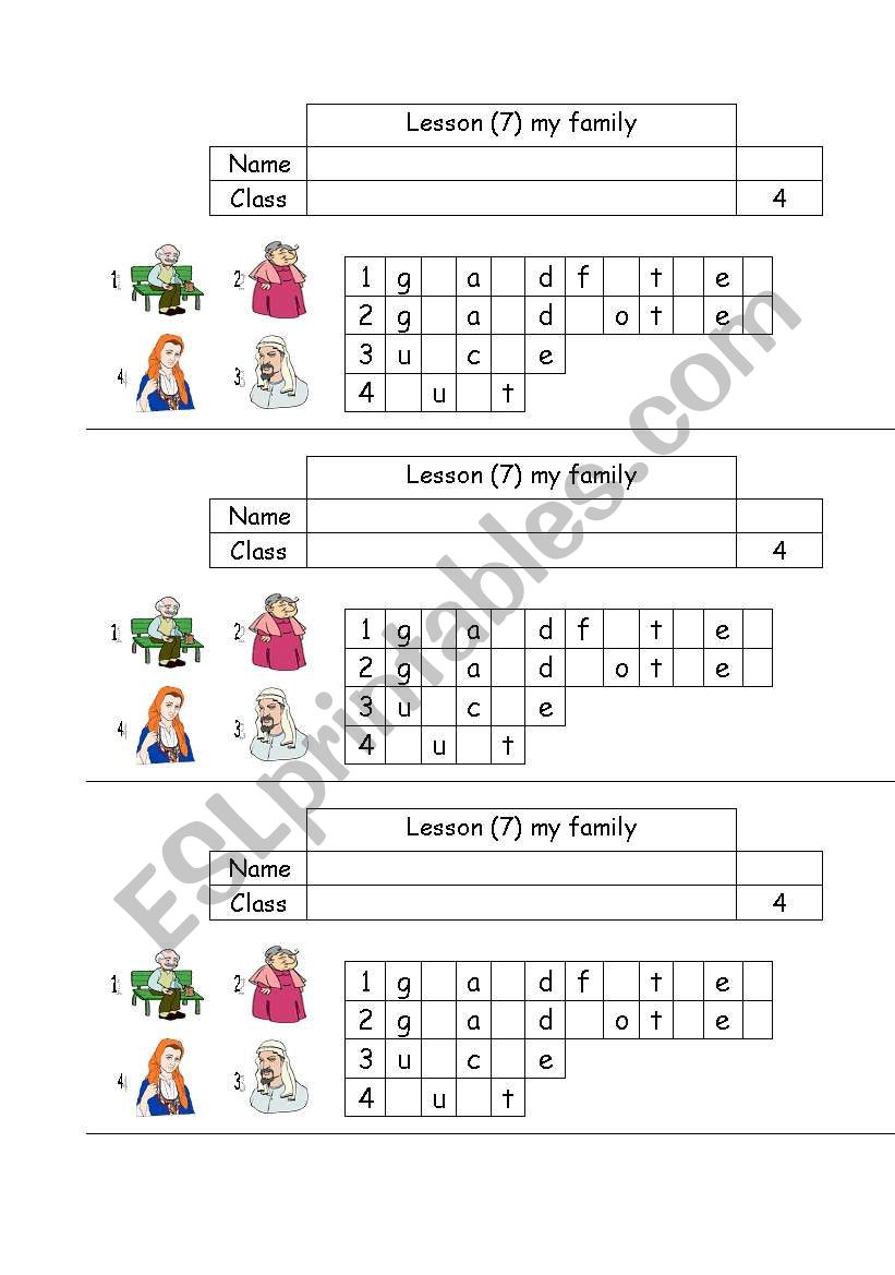 word puzle worksheet