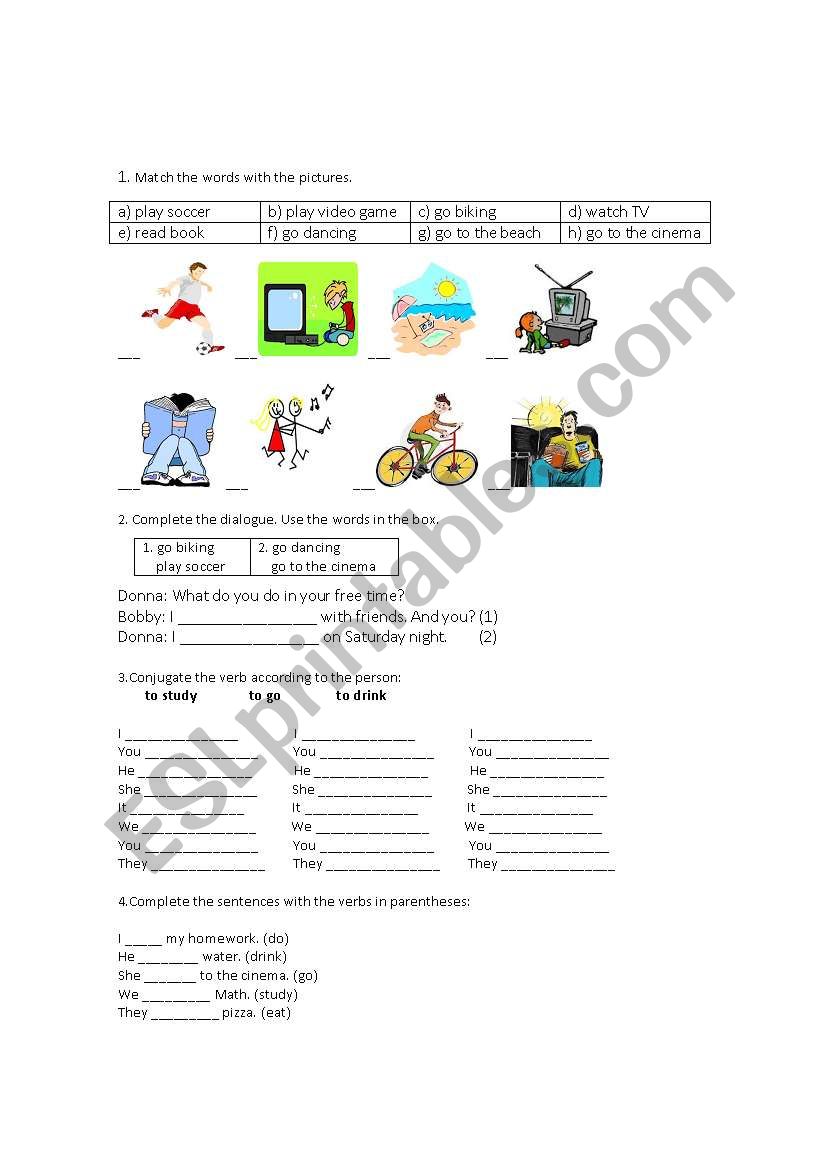 Exercises worksheet