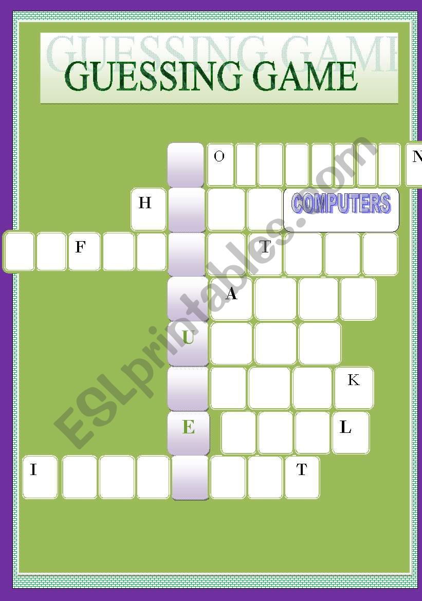 GUESS GAME - TECHNOLOGY CROSSWORDS