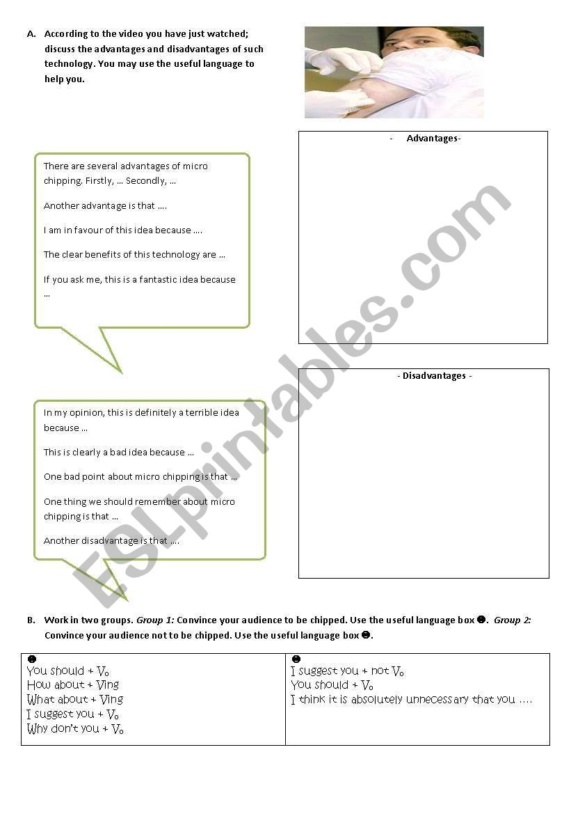 Speaking / Micro-chipping  worksheet