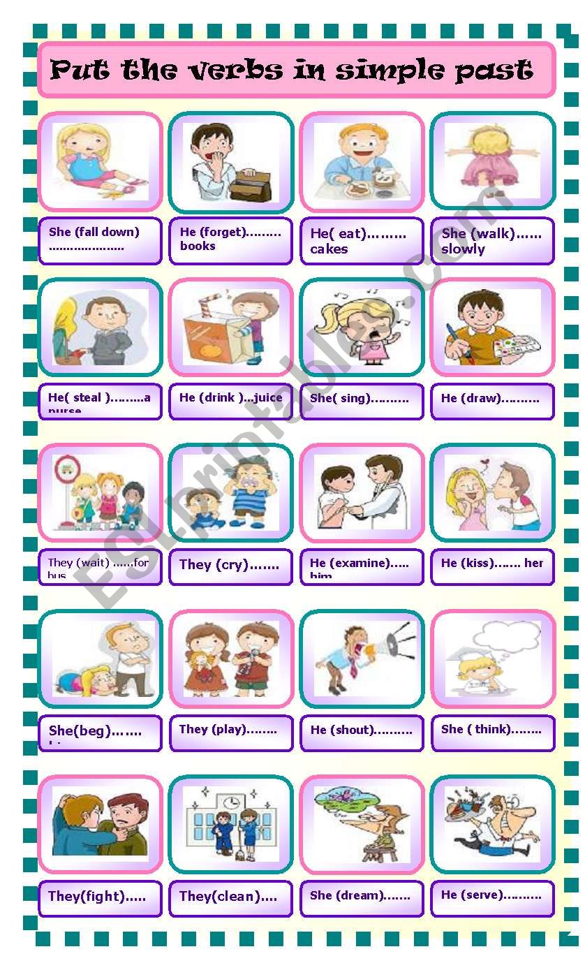 simple past  worksheet