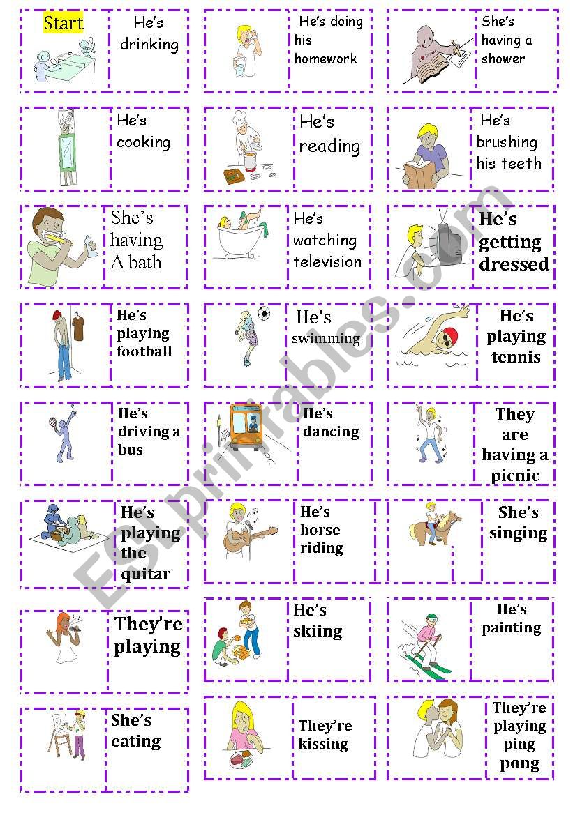  what are they doing dominoes worksheet