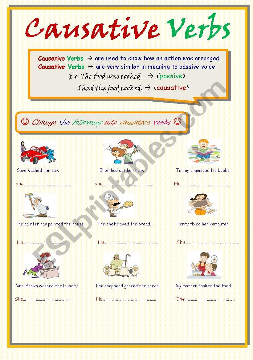 Causative Verbs.. worksheet